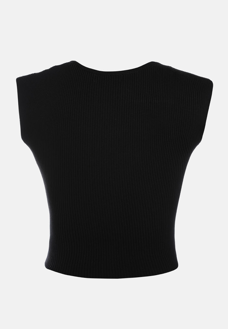 square neck fitted top by ruw#color_black