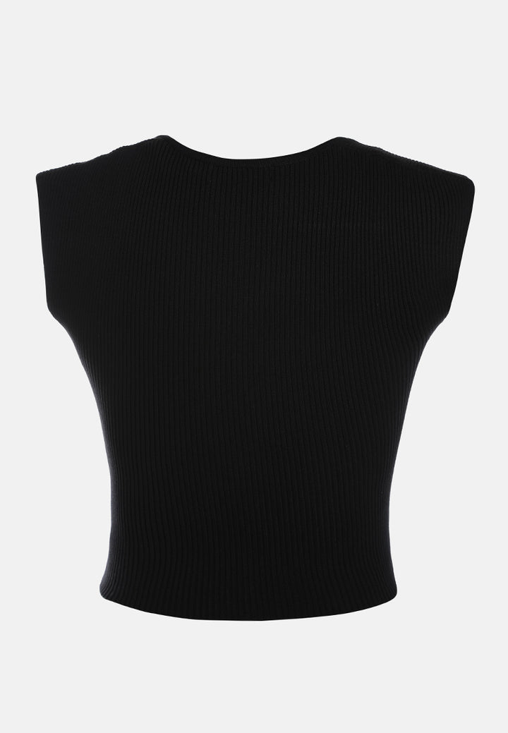 square neck fitted top by ruw#color_black