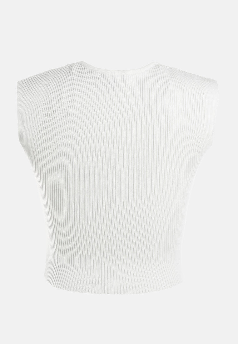square neck fitted top by ruw#color_white