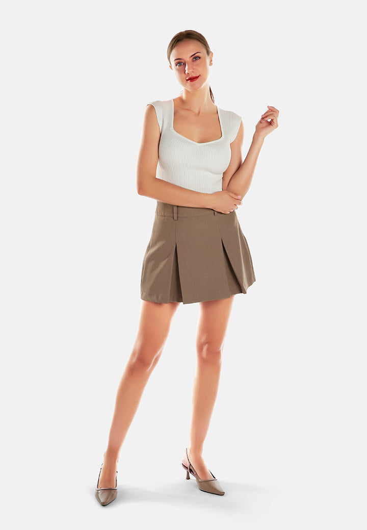 square neck fitted top by ruw#color_white