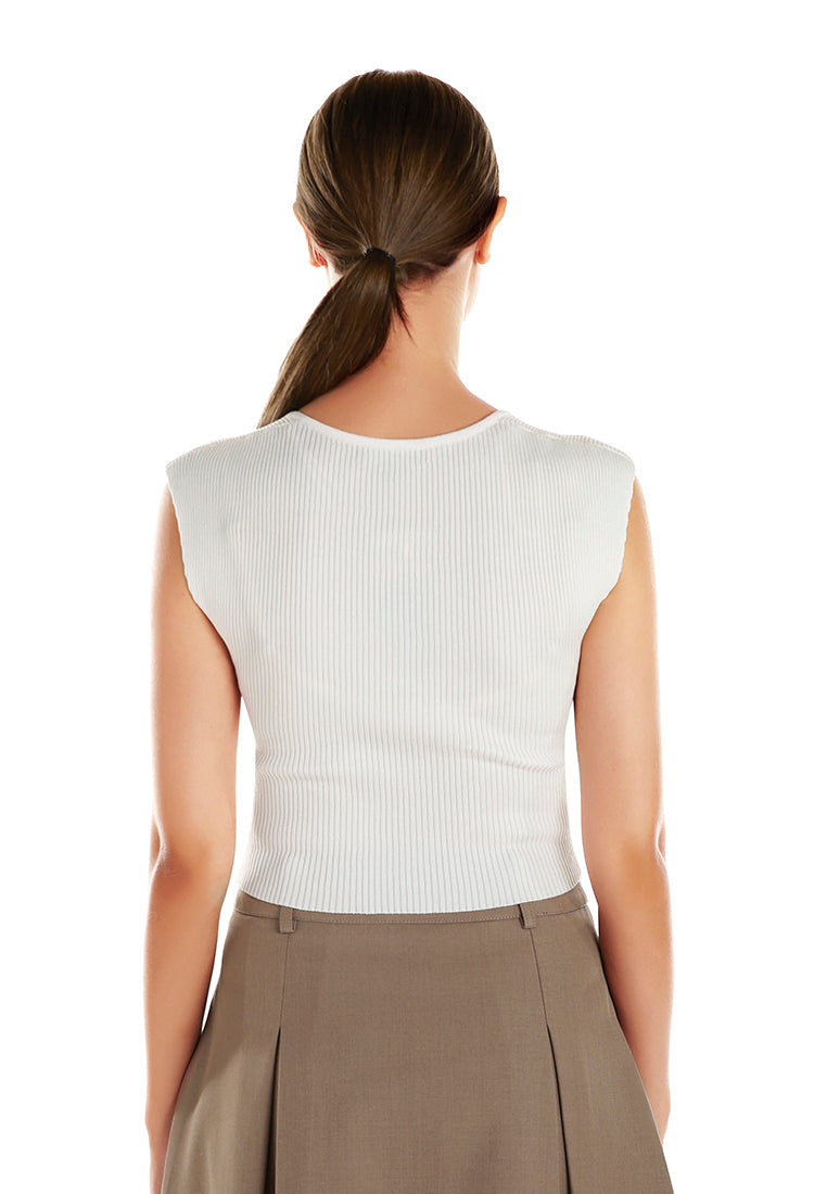 square neck fitted top by ruw#color_white