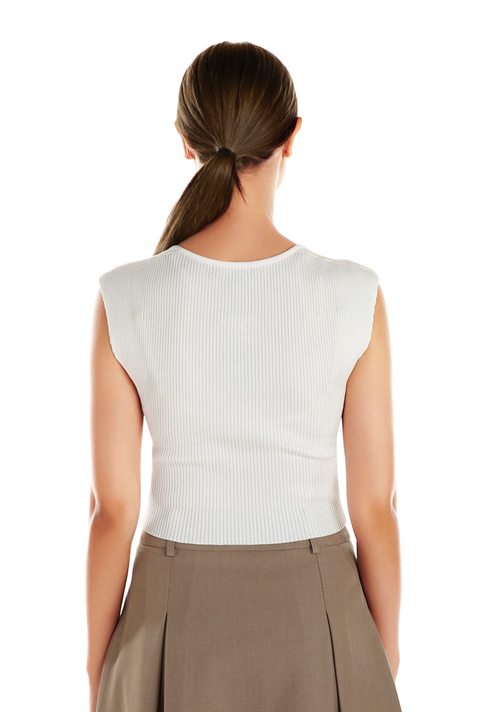 square neck fitted top by ruw#color_white