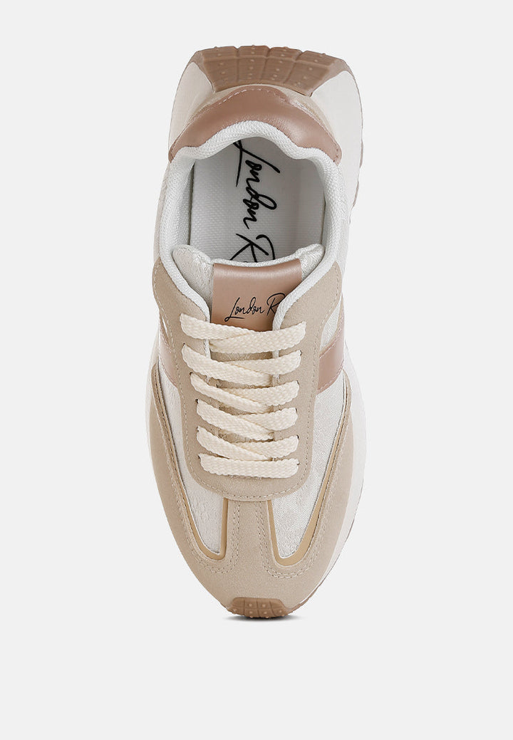 chunky anti skid lace up sneakers by mode#color_beige