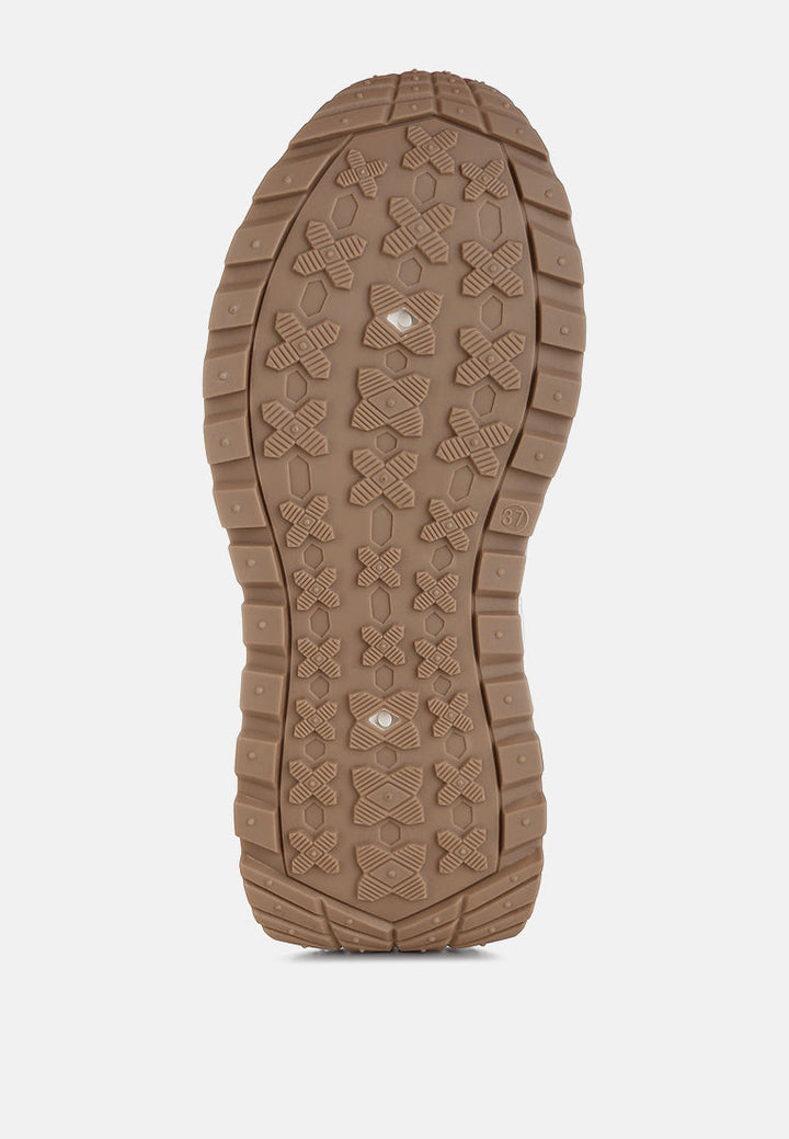 chunky anti skid lace up sneakers by mode#color_beige