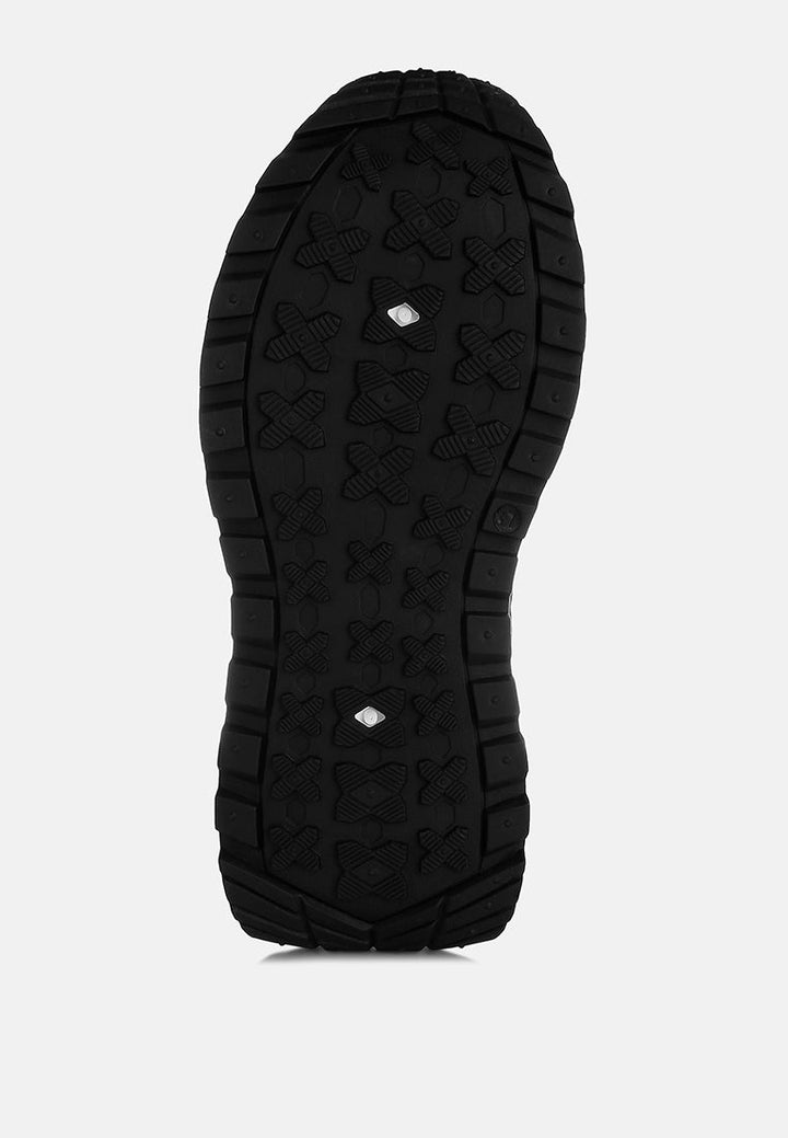 chunky anti skid lace up sneakers by mode#color_black