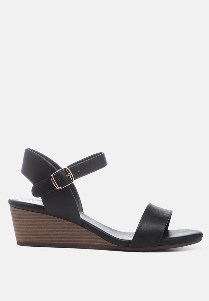 aebbe stack wedge sandals#color_black