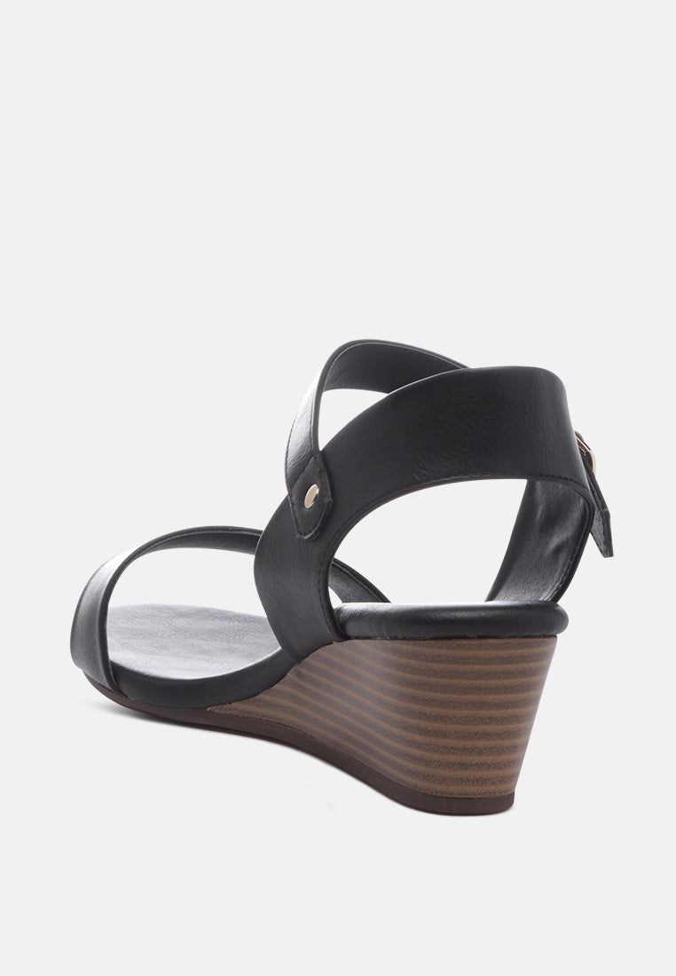 aebbe stack wedge sandals#color_black