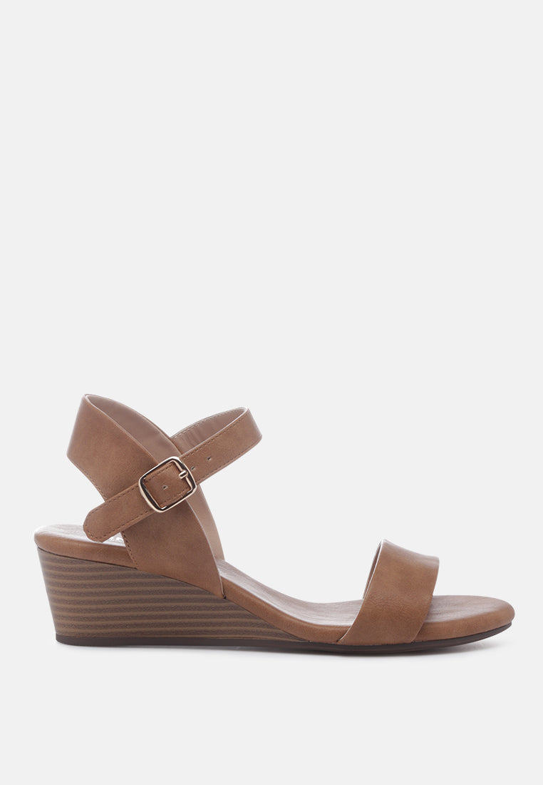 aebbe stack wedge sandals#color_tan