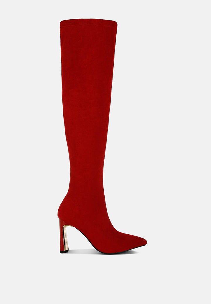 slim block heel long boots by rag#color_red