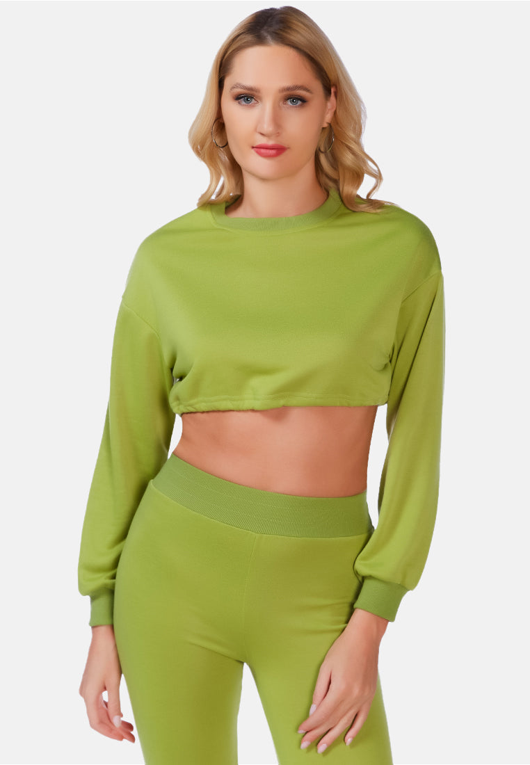 stay snug cropped sweatshirt by ruw#color_lime-green