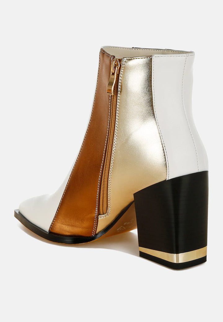 three tone block heel boots by rag#color_off-white