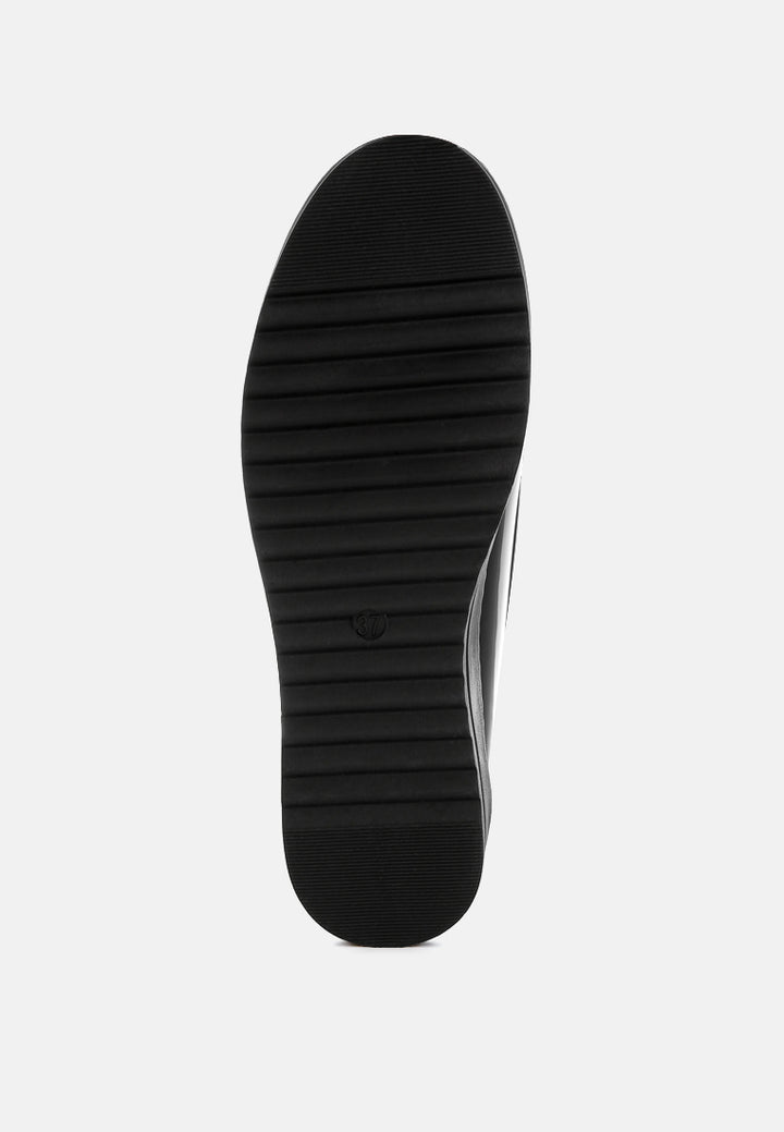 tassel detail flatform loafers by ruw#color_black