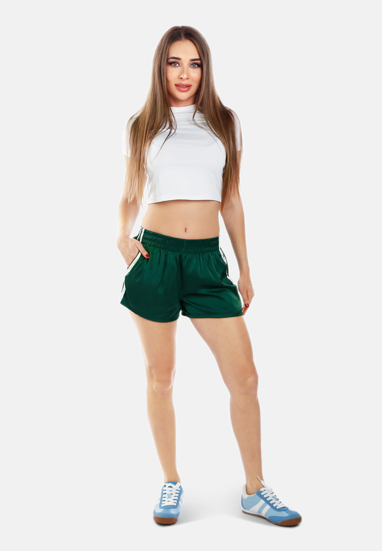 striped spice shorts by ruw#color_dark-green