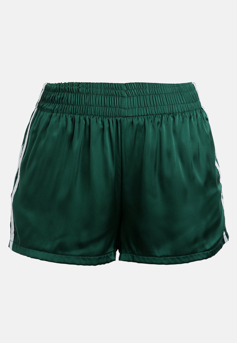 striped spice shorts by ruw#color_dark-green