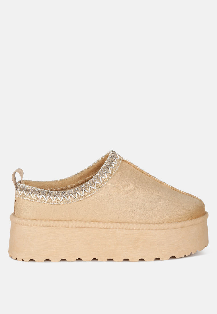 embroidered platform fur classic slip-on by rag#color_beige