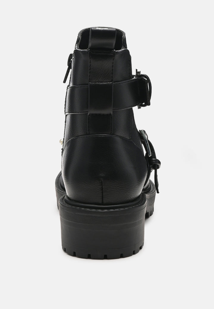 biker boots In black#color_black