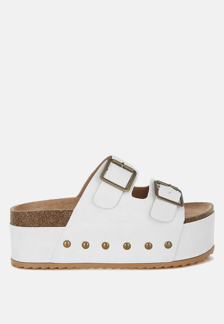 studded faux leather slip ons by mode#color_off-white