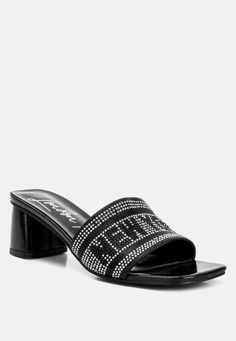 diamante embellished new york sandals by rag #color_black