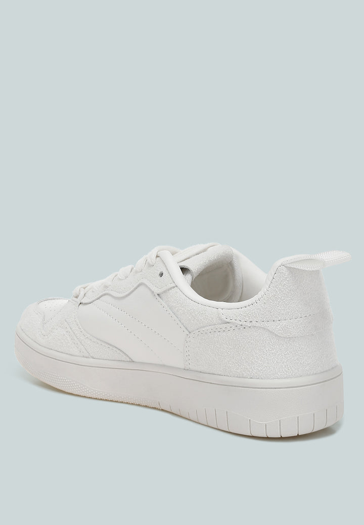 surfer faux leather casual sneakers#color_white