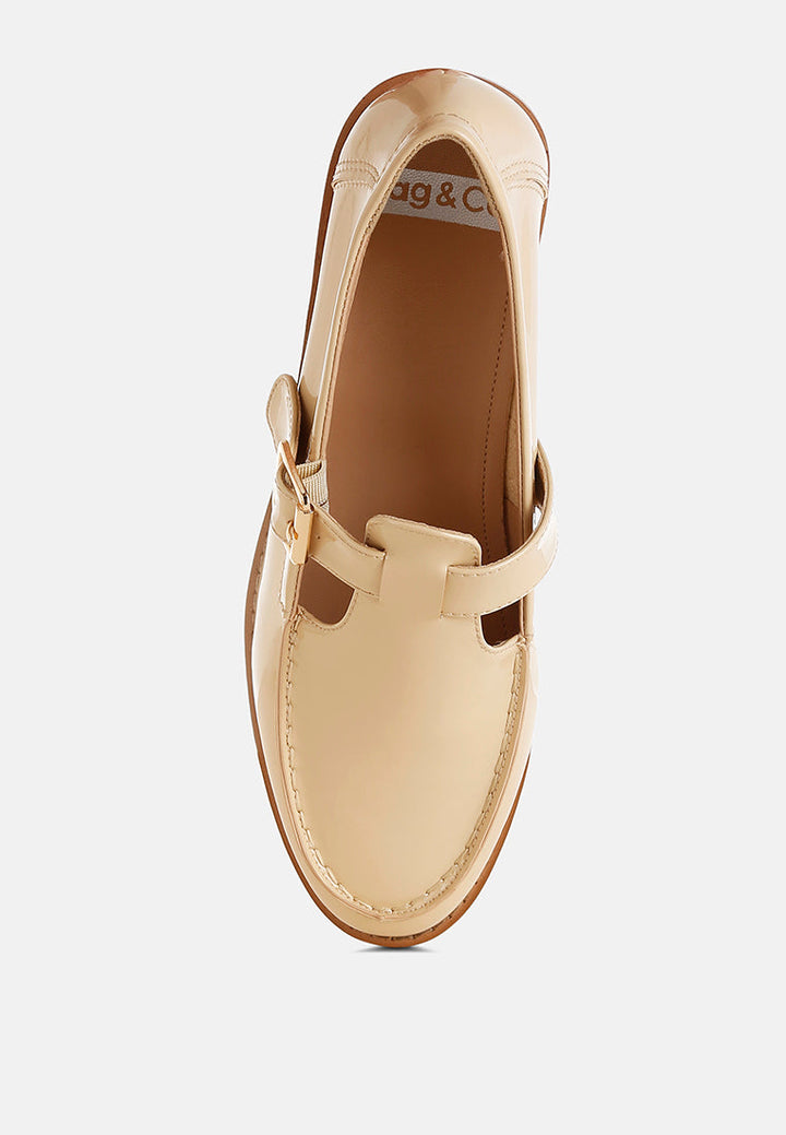 Mocasines merceditas swenson de charol sintético#color_beige