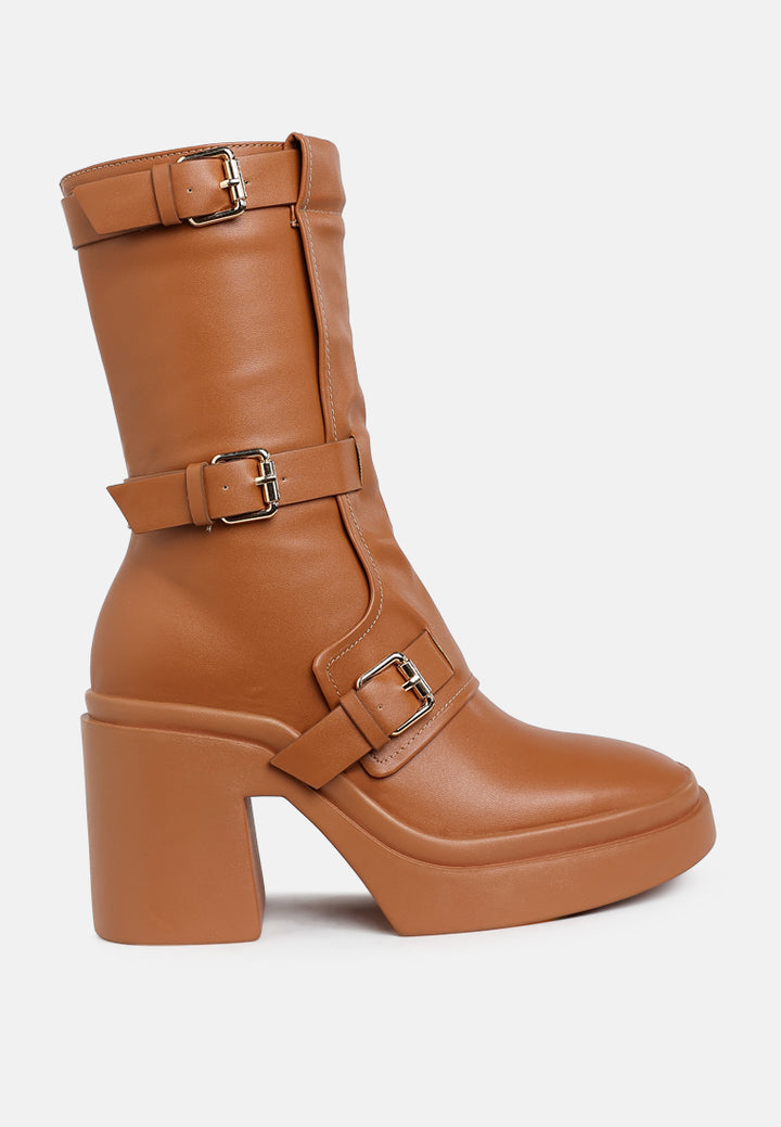 syrah chunky biker boots#color_tan