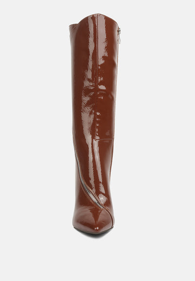 tsaroh zip around calf boot#color_tan