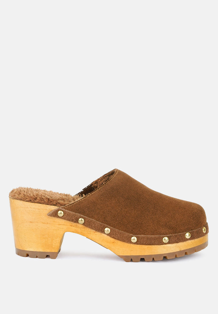 Tulley Suede Clogs Mules By Ruw