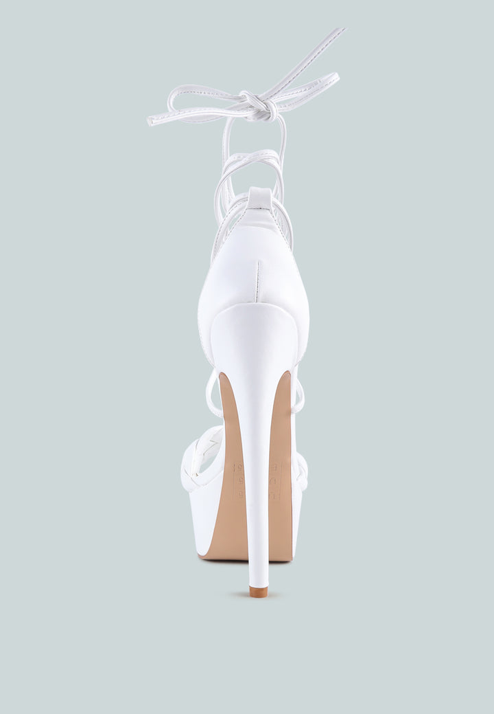 twerk tie-up braided high platform sandals#color_white