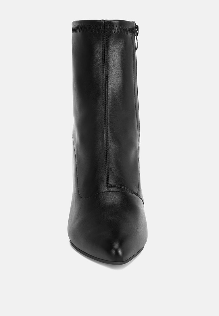 tabrah stretchable wedge boots#color_black-smooth