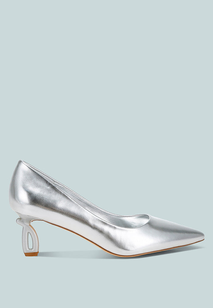 metallic fantasy heel pumps by mode#color_silver