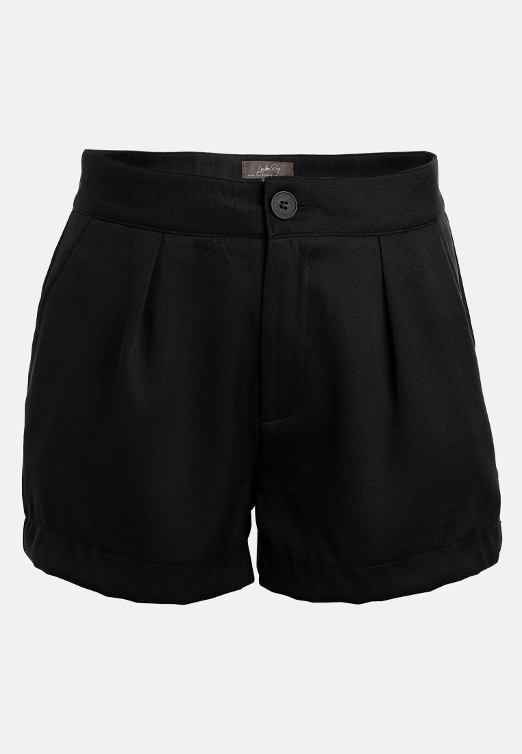 tailored woven shorts by ruw#color_black