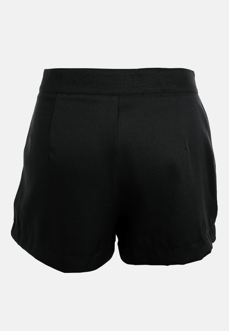 tailored woven shorts by ruw#color_black