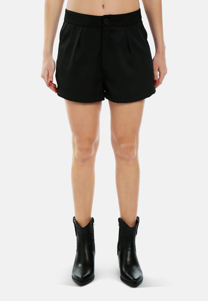 tailored woven shorts by ruw#color_black