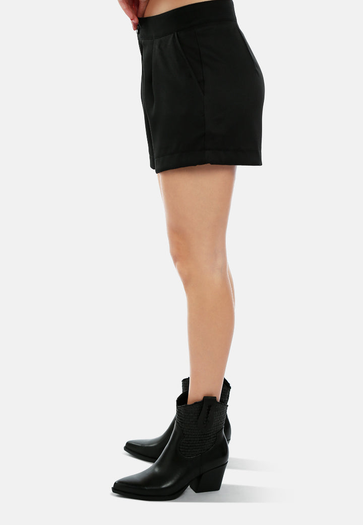 tailored woven shorts by ruw#color_black