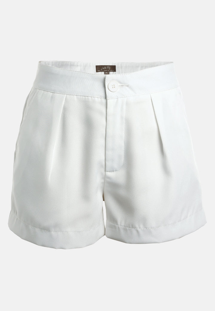 tailored woven shorts by ruw#color_cream
