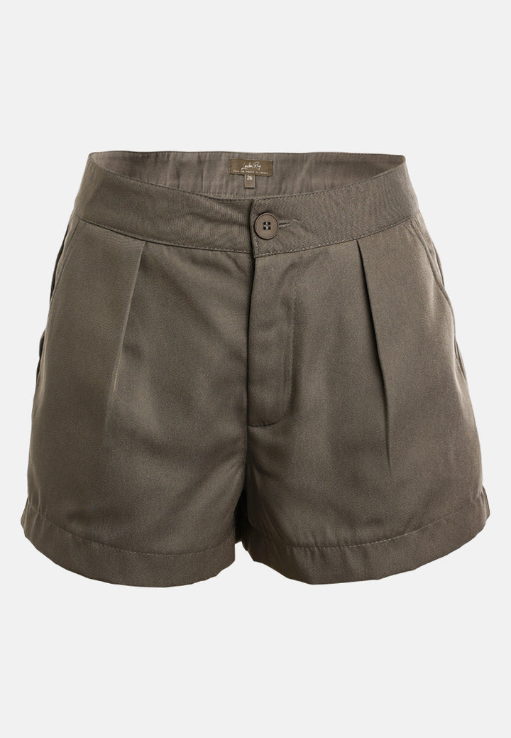 tailored woven shorts by ruw#color_taupe