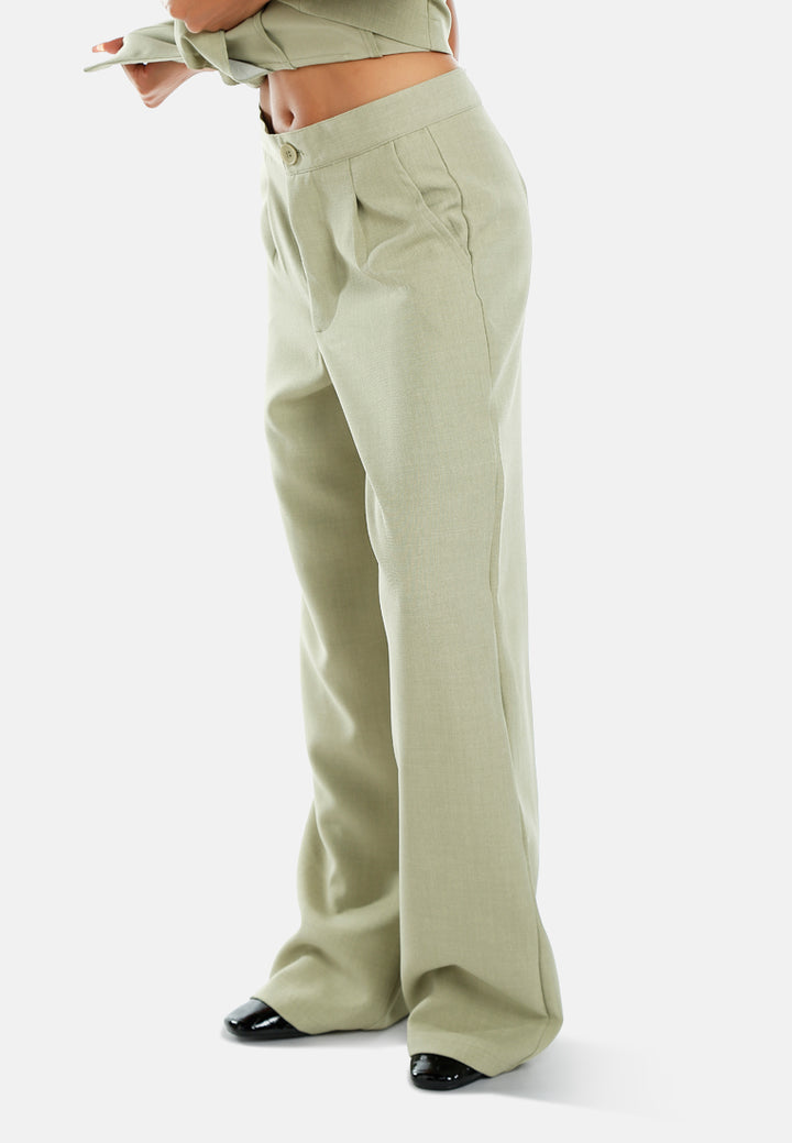 tailored woven straight fit pants#color_sage