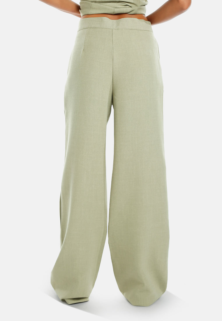 tailored woven straight fit pants#color_sage