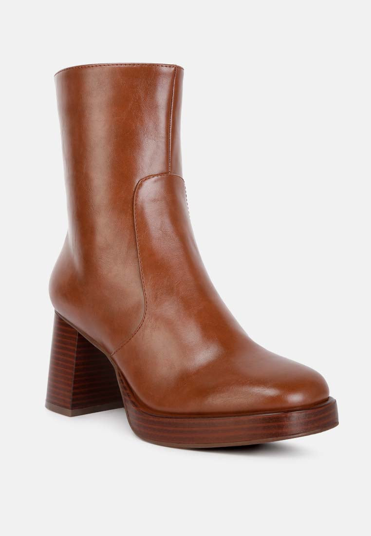 high heel ankle boots by ruw#color_tan