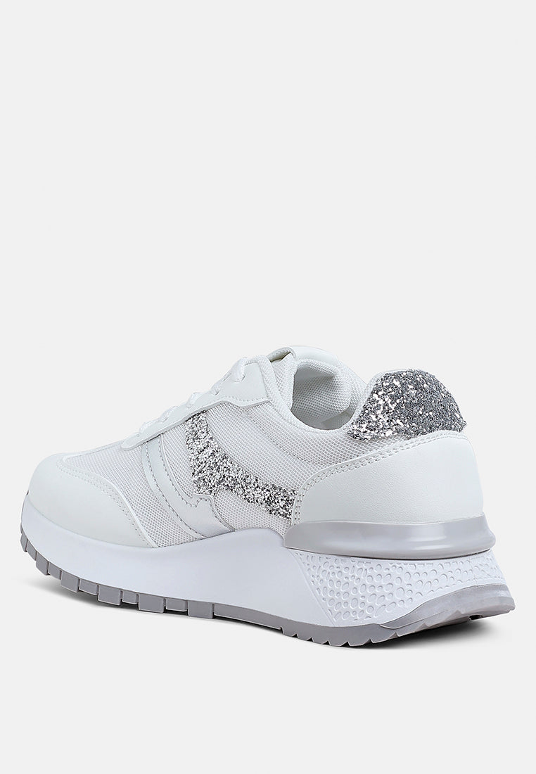 tapers glitter detail chunky sneakers#color_white-silver