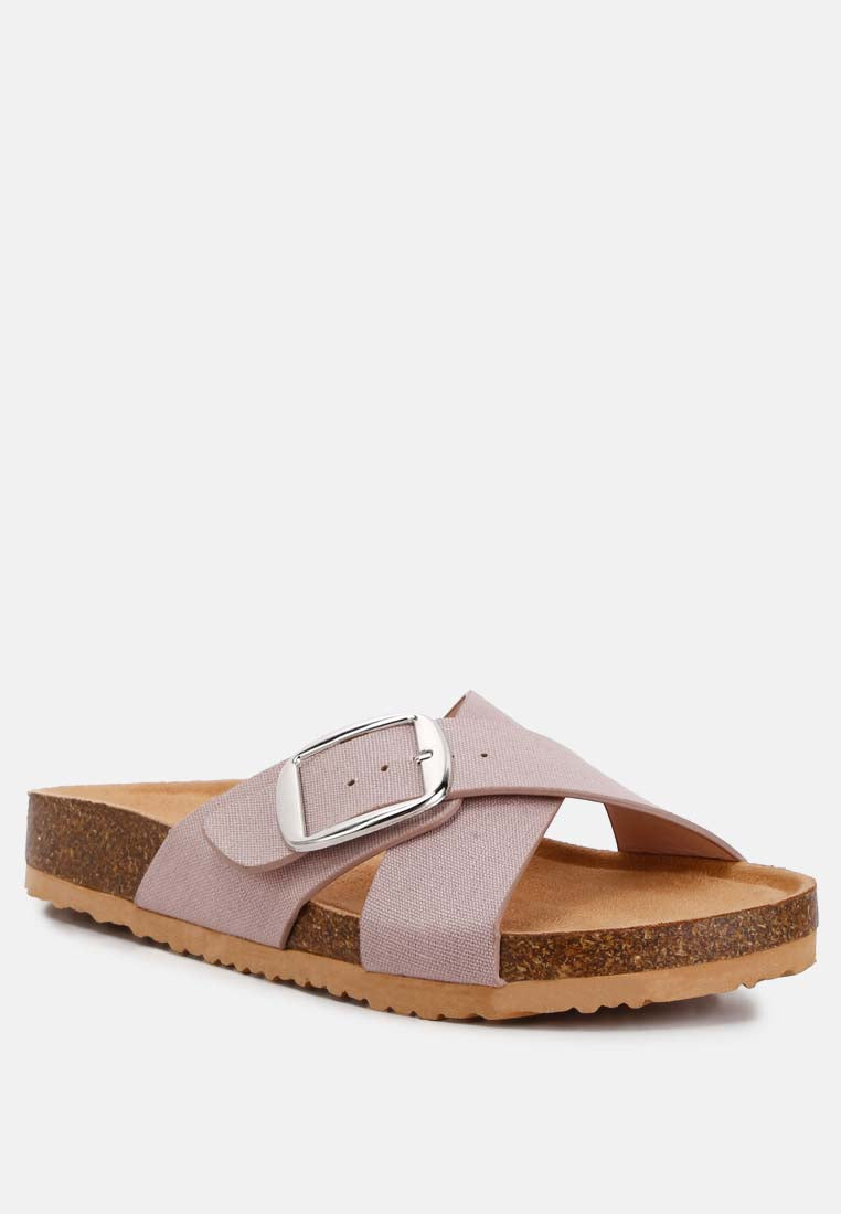 buckle slip-on sandals by ruw#color_taupe