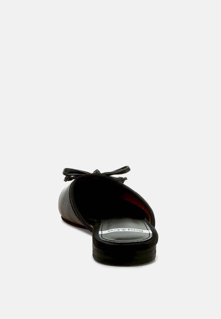 satin bow detail mules by RUW#colour_black 