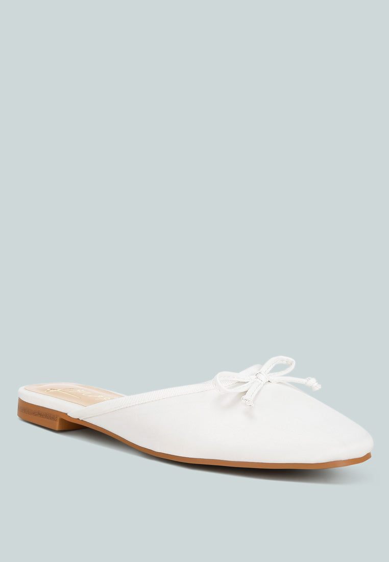 taylena satin bow detail mules#color_white