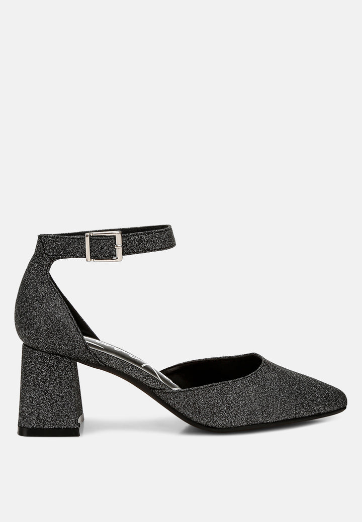 glitter block heel sandals by motes#color_black
