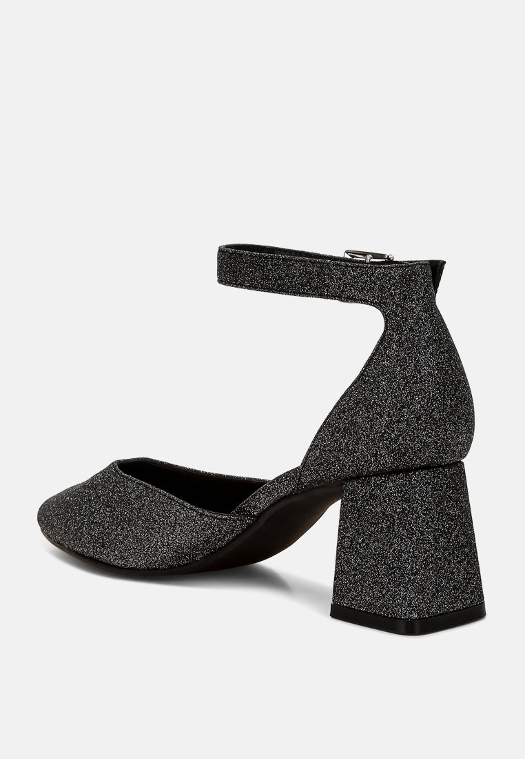 glitter block heel sandals by motes#color_black