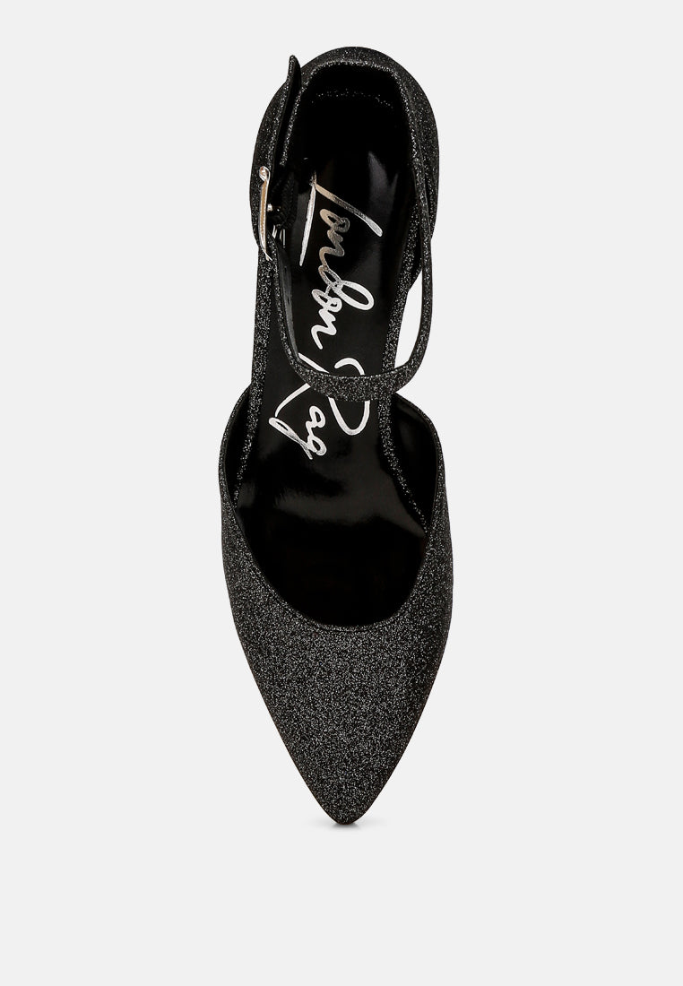 glitter block heel sandals by motes#color_black