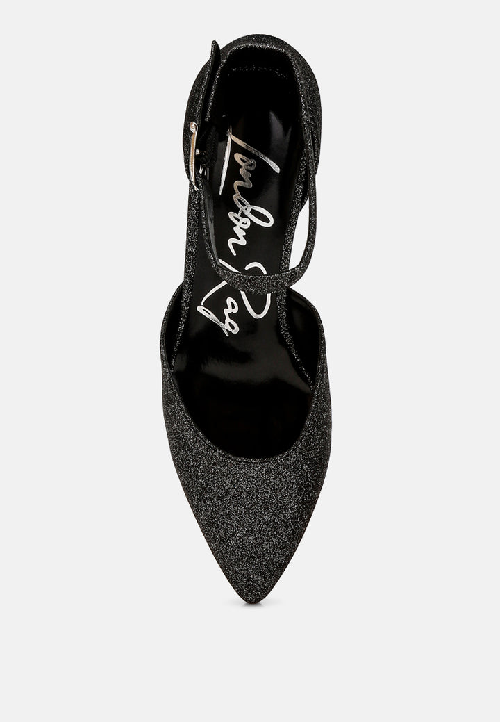 glitter block heel sandals by motes#color_black