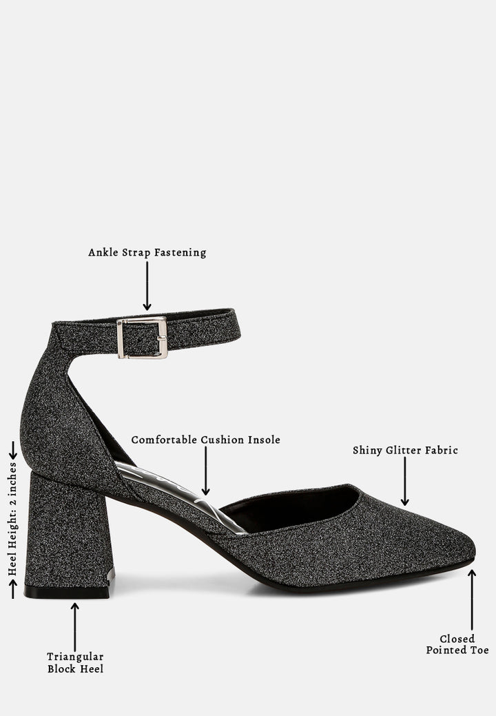 glitter block heel sandals by motes#color_black