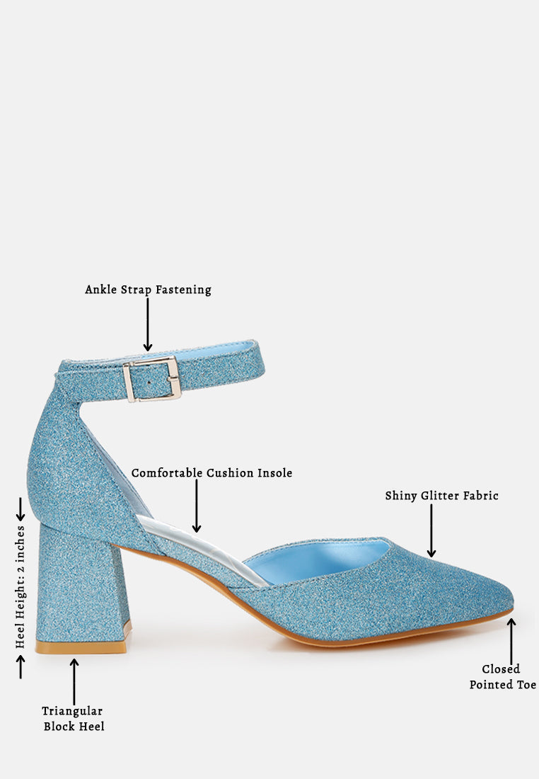 taznia glitter block heel sandals by rag#color_blue