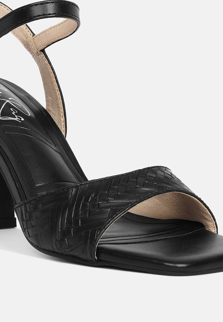 textured faux leather heels by ruw#color_black